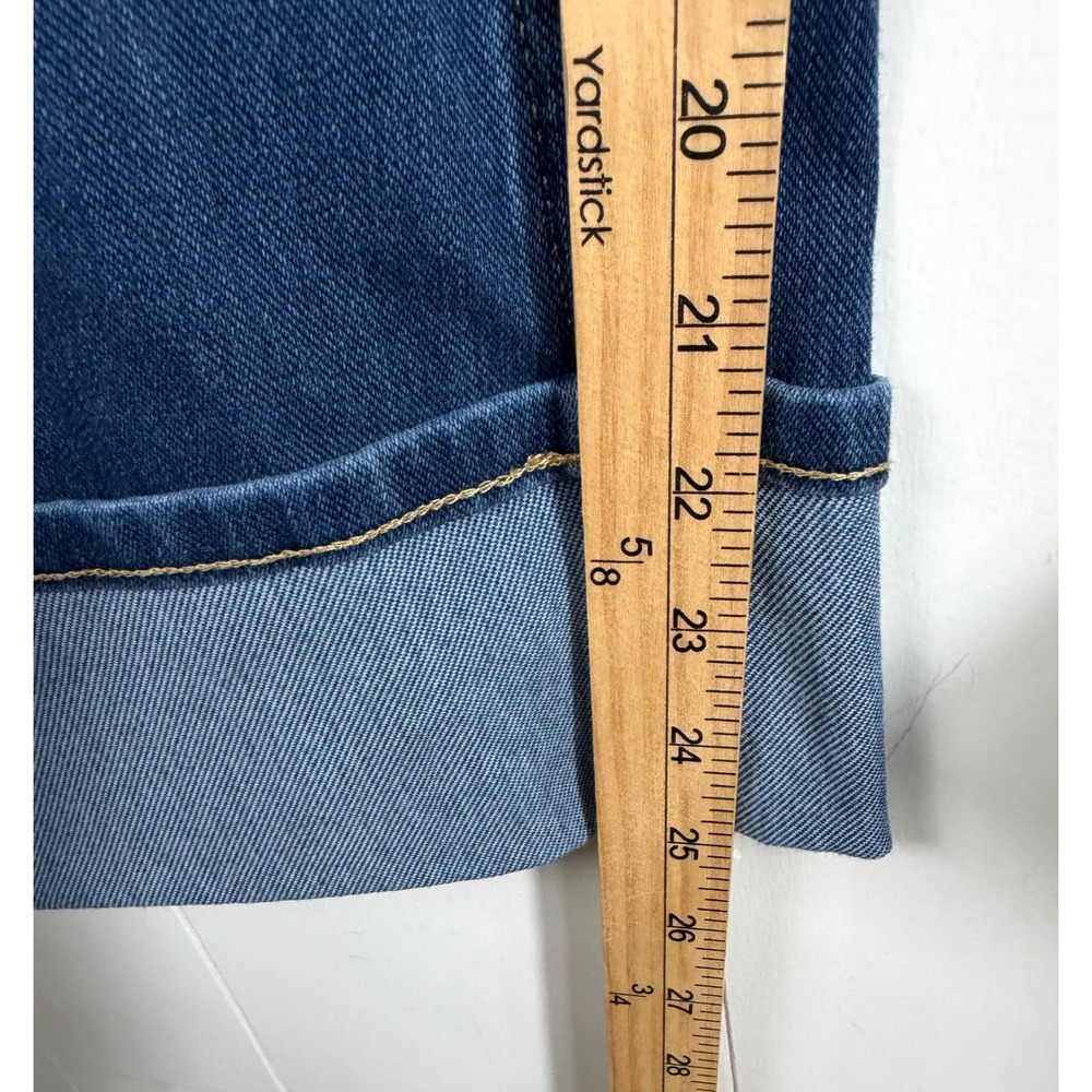 Halara Flex Denim Wide Leg Crop Jeans Womens XL Blue High Rise Stretch Pants - Picture 6 of 13